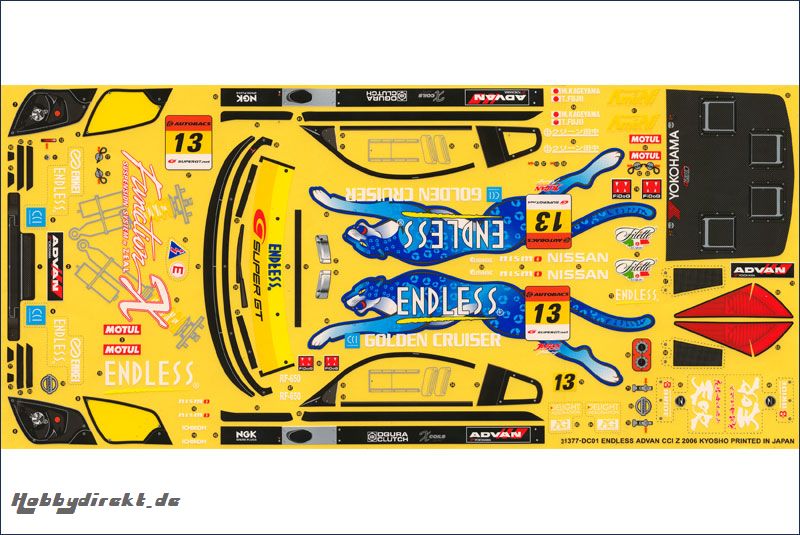 Dekorbogen 1/10 Endless Advan CCI Z Kyosho 39274-01