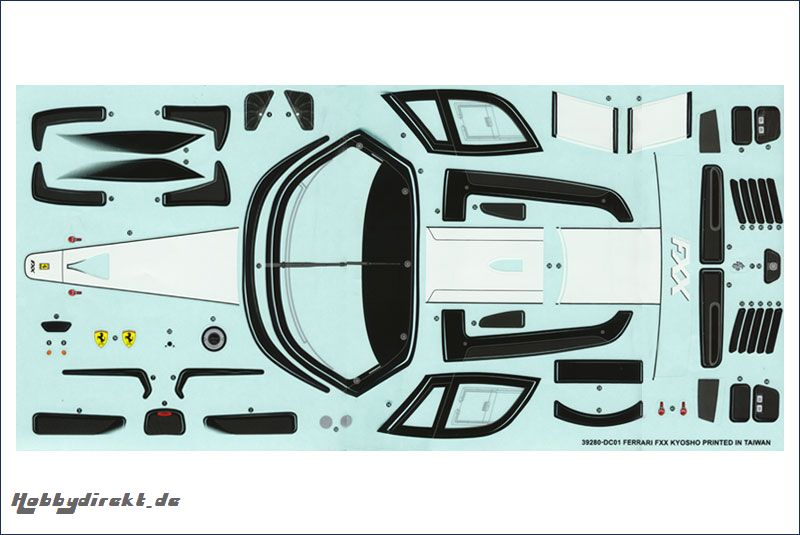 Dekorbogen 1:10 Ferrari FXX Kyosho 39280-01
