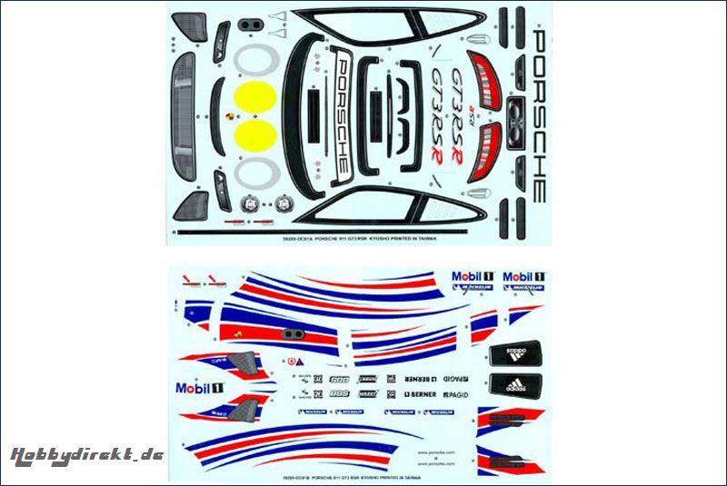 Dekorbogen Porsche 911 GT3 RSR Kyosho 39285-01