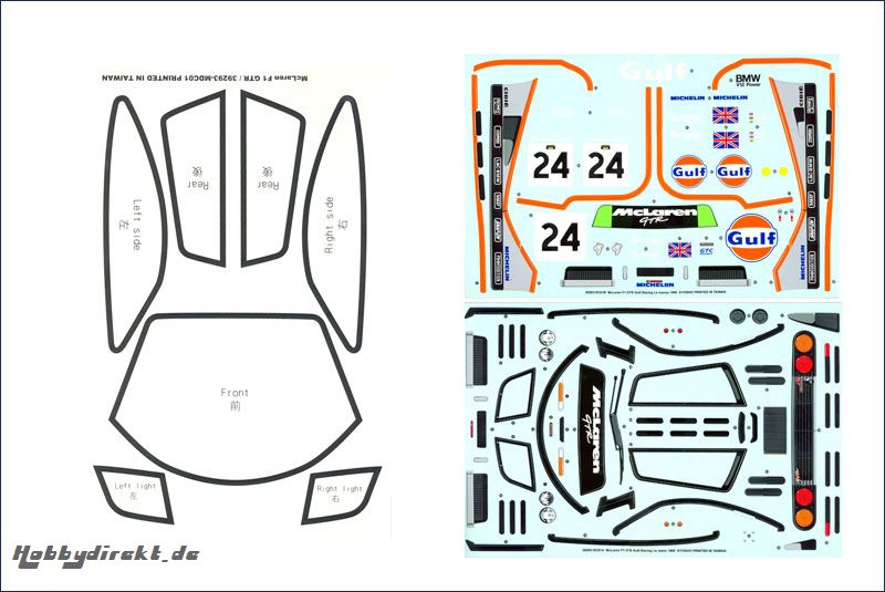 Karosserie 1:10 McLaren F1 GTR Kyosho 39293