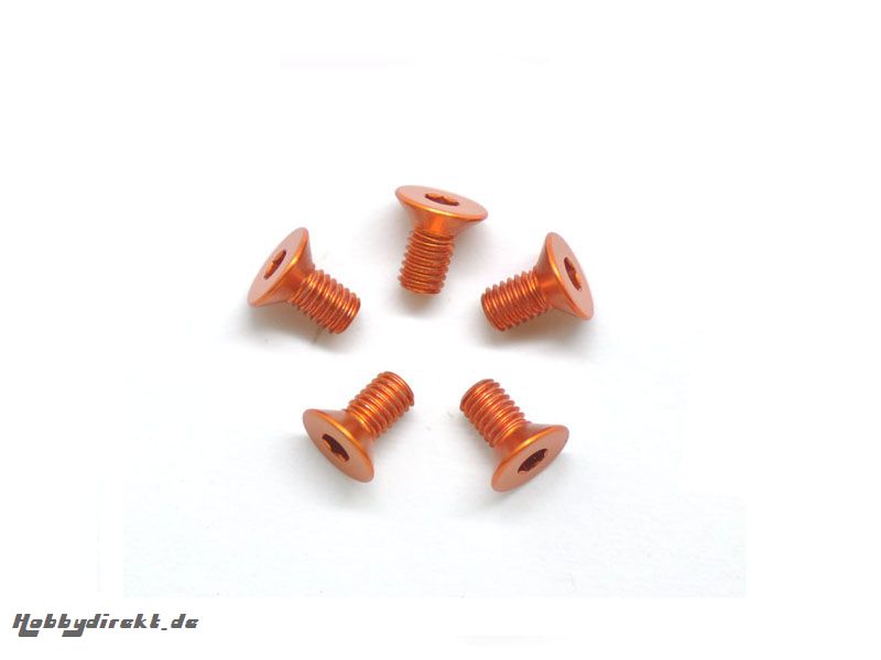 ALU SCREW ALLEN COUNTERSUNK M3X6 ORANGE (7075) Kyosho AM14CS3006-O