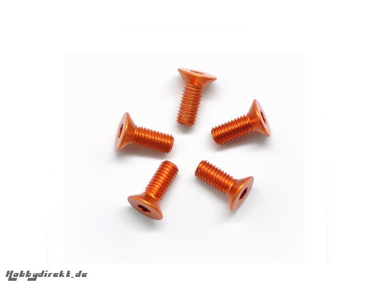 ALU SCREW ALLEN COUNTERSUNK M3X8 ORANGE (7075) Kyosho AM14CS3008-O