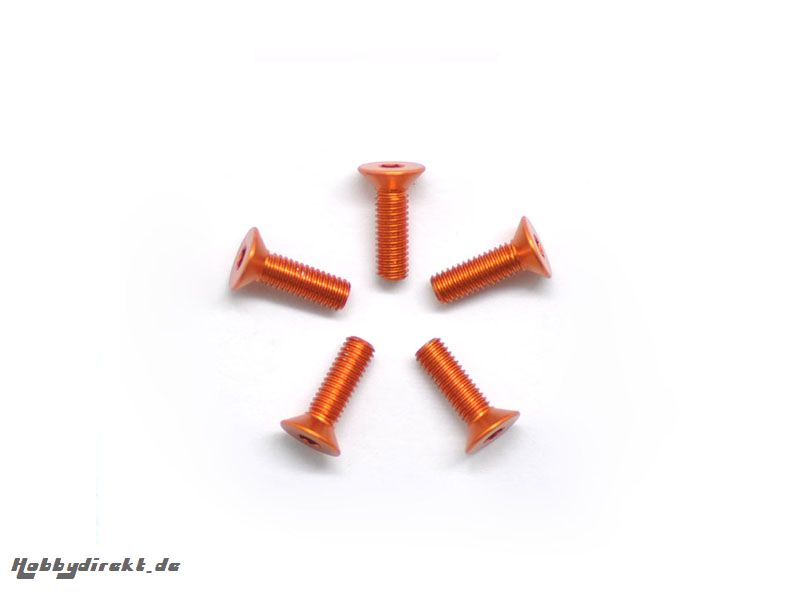 ALU SCREW ALLEN COUNTERSUNK M3X10 ORANGE (7075) Kyosho AM14CS3010-O