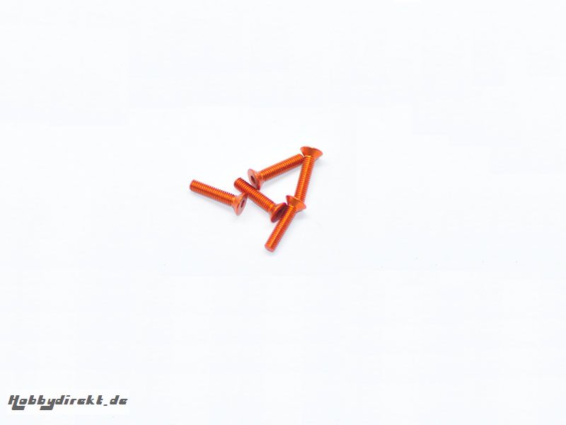 ALU SCREW ALLEN COUNTERSUNK M3X14 ORANGE (7075) Kyosho AM14CS3014-O