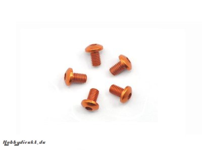 ALU SCREW ALLEN ROUNDHEAD M3X5 ORANGE (7075) (5) Kyosho AM14RH3005-O