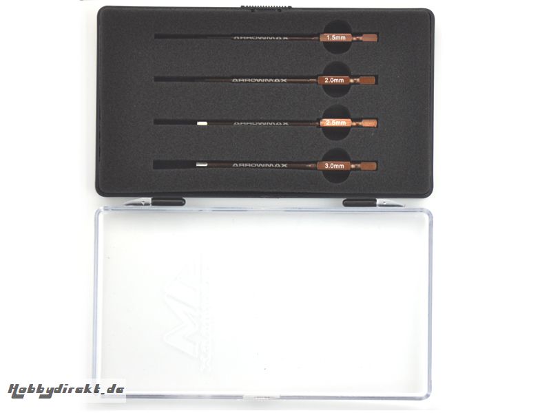 POWER TOOL TIP SET (4 ST.) MIT PLASTIKGEHAEUSE, 1,5MM 2MM 2,5MM 3MM Kyosho AM500902