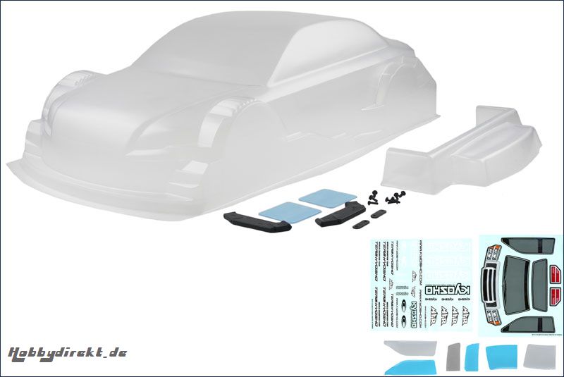 Karosse 1:8 Audi A4 DTM Abt, transparent Kyosho IGB-151