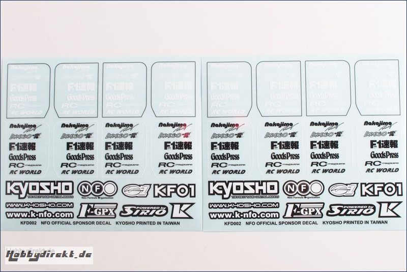 Dekorbogen NFO (2) Kyosho KFD-002