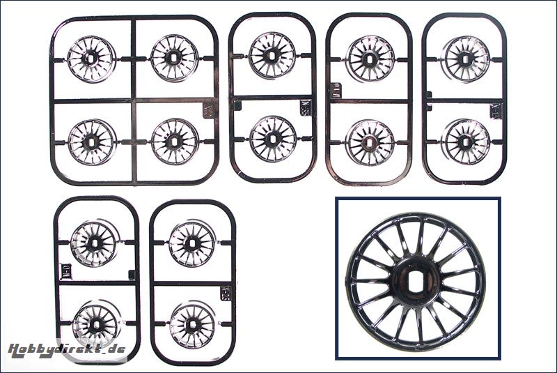 Felgenset 1:24, silber, 8,5/11mm (4) Kyosho MDH-100MS