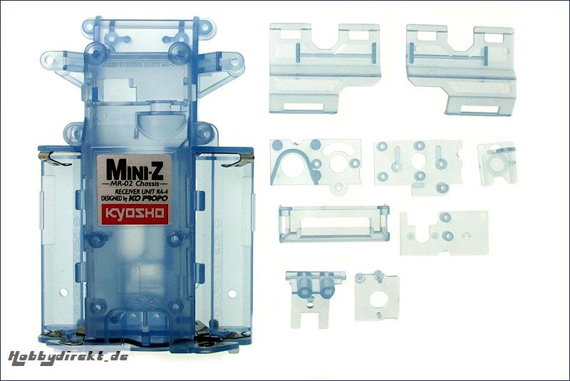 Chassis Mini-Z MR-02, blau-transparent Kyosho MZF-201CB