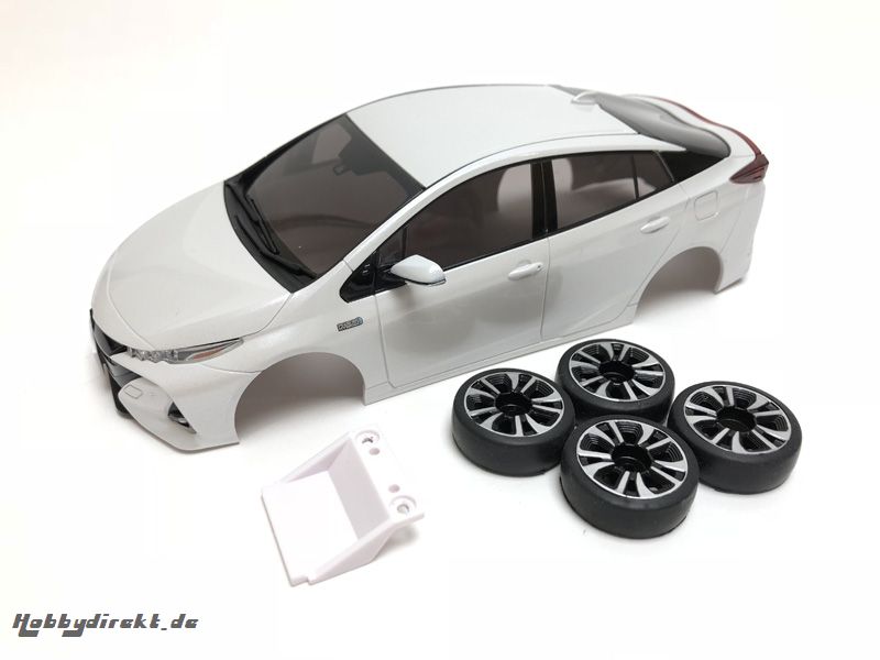 KAROSSERIE Mini-Z TOYOTA PRIUS PHV WHITE PEARL + FELGEN Kyosho MZM443WP