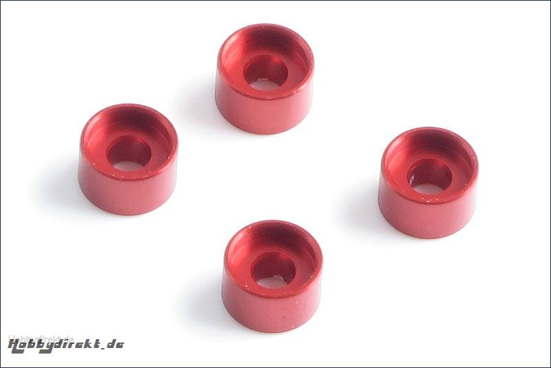 Daempferhalterungsbuchsen 3.0mm, rot (4) Kyosho MZW-418-30