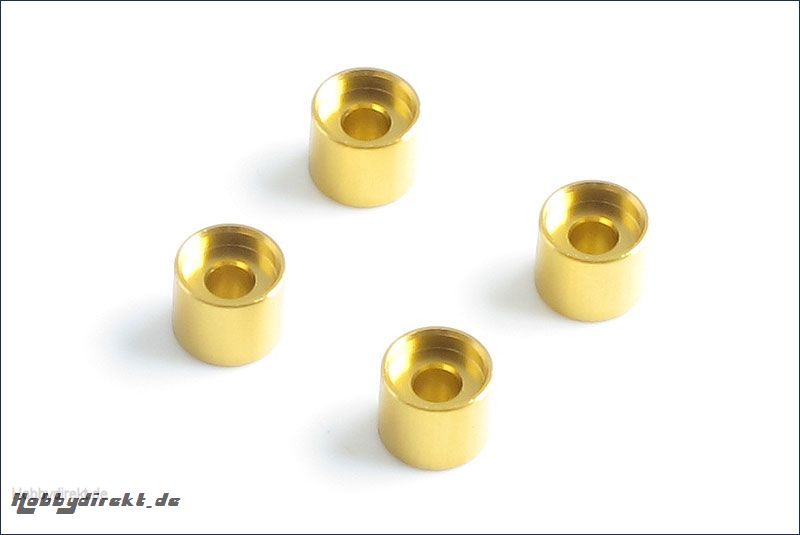 Daempferhalterungsbuchsen 4.0mm, gold (4 Kyosho MZW-418-40