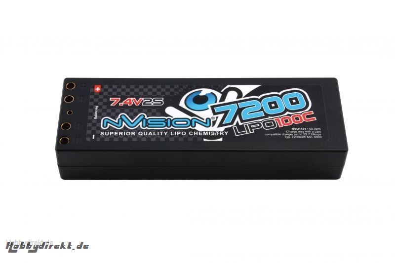 nVision Factory Pro Lipo 7200 100C 7.4V Kyosho NVO1121