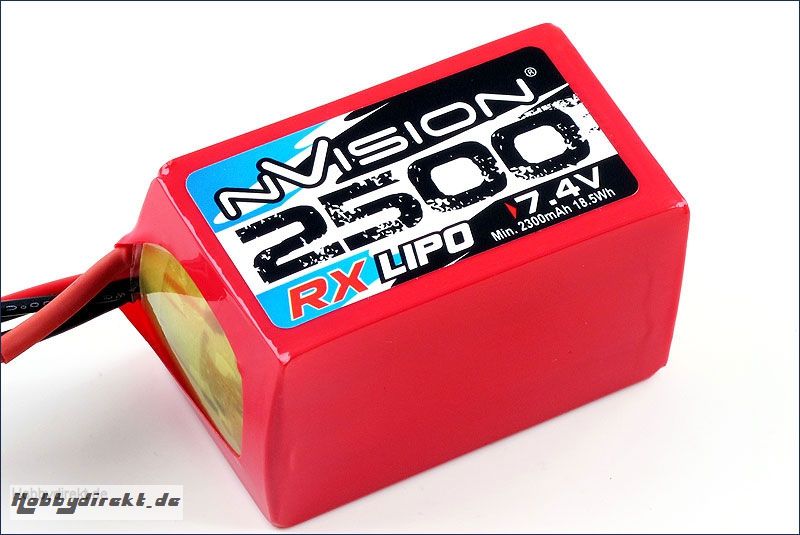 Nvision RX 2500 6.0V Hump LiPo w/Uni Plu Kyosho NVO1504