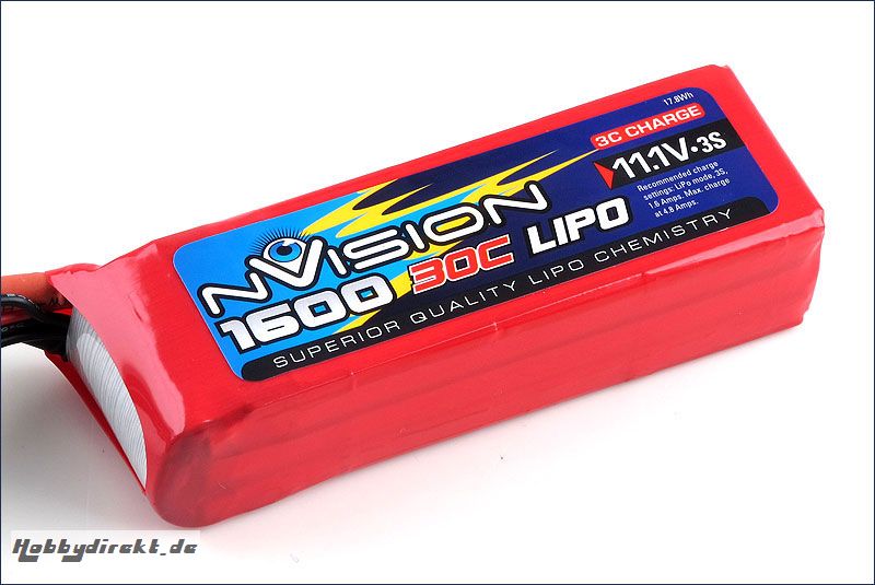 nVision LiPo 3S 11.1V 1600 40C Kyosho NVO1819