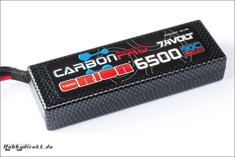 Carbon Pro 6500mAh 90C 7.4V Deans Team Orion ORI14042