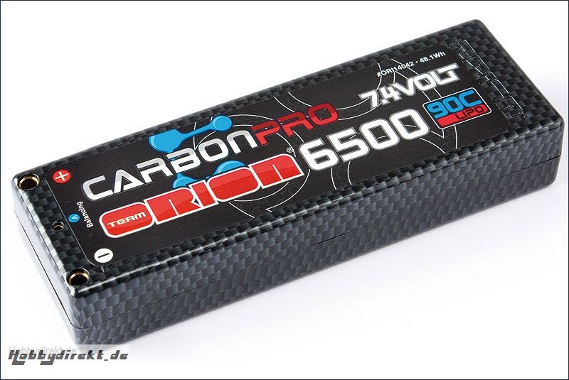 Carbon Pro 6500mAh 90C 7.4V Tubes Team Orion ORI14045