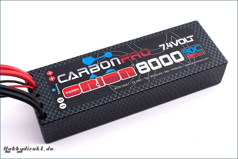 Carbon Pro 8000mAh 90C 7.4V (Deans plug) Team Orion ORI14057