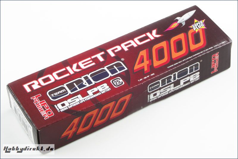 Akku Rocket Pack Lipo 4000 25C (Super) Team Orion ORI14107