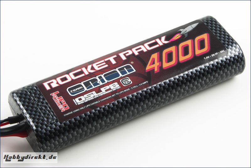 Akku Rocket Pack Lipo 4000 25C (TRX) Team Orion ORI14111