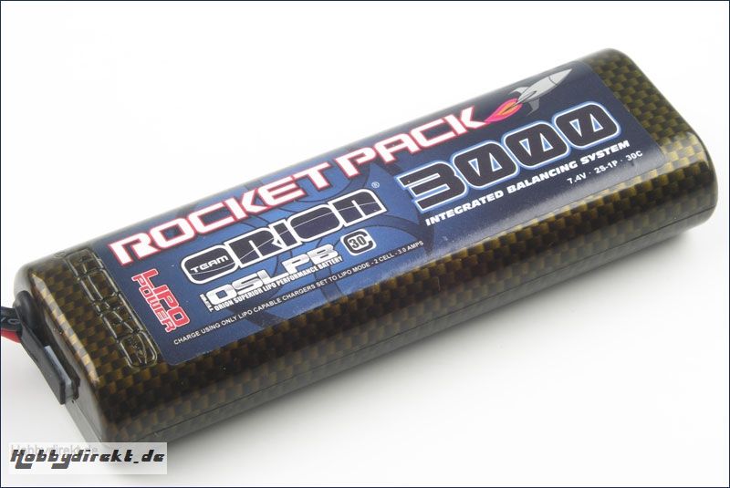 Rocket Pack Lipo 3000 IBS 35C 7,4V Tam Team Orion ORI14116