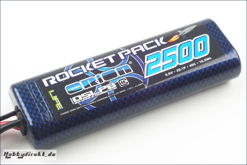 Rocket Pack LiFe 2500 6.6 V 40C Team Orion ORI15101