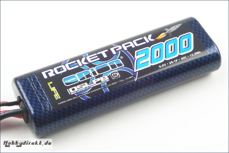 Rocket Pack LiFe 2000 6.6 V 40C Team Orion ORI15104