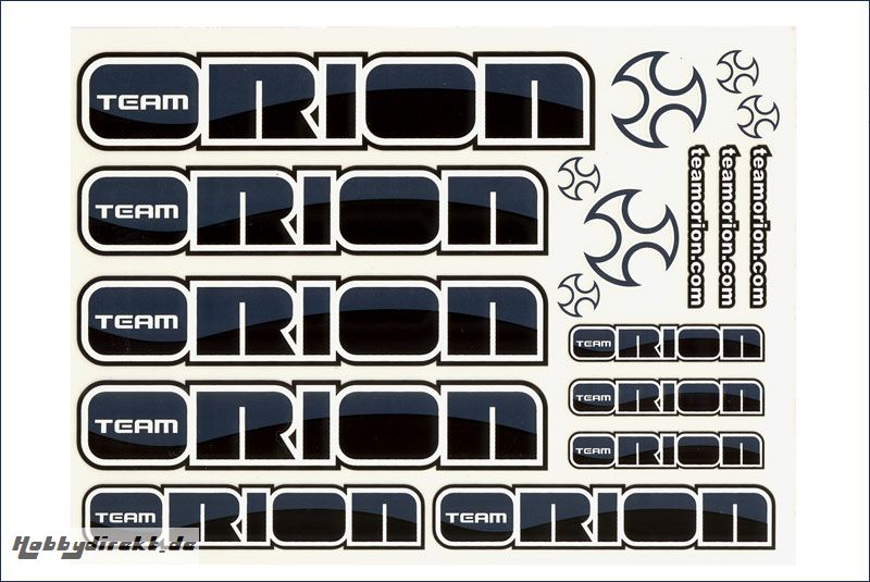 Dekorbogen  schwarz/silber Team Orion ORI43320