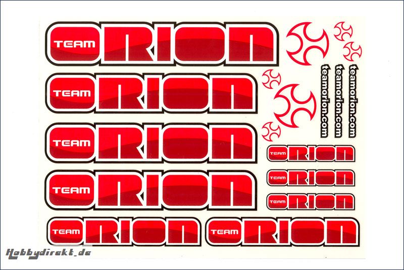 Dekorbogen  rot/silber Team Orion ORI43321