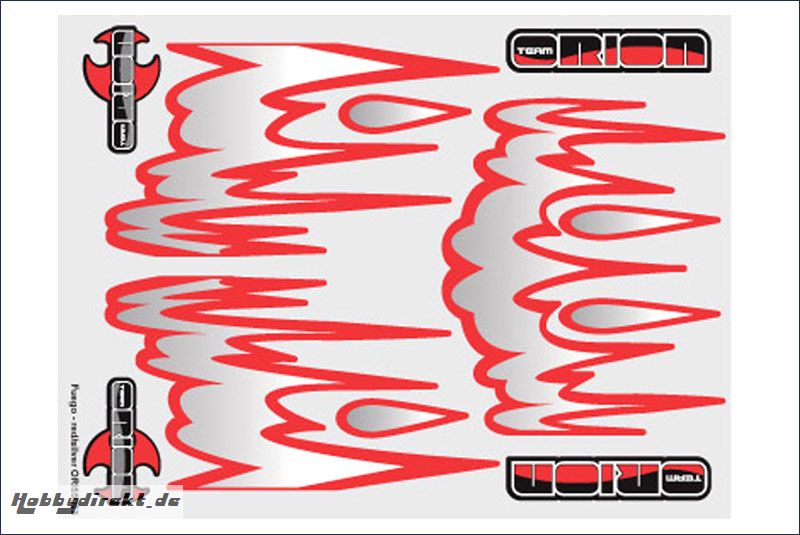 Grafiksset Innenraum  Fuego Rot/Silber Team Orion ORI59063