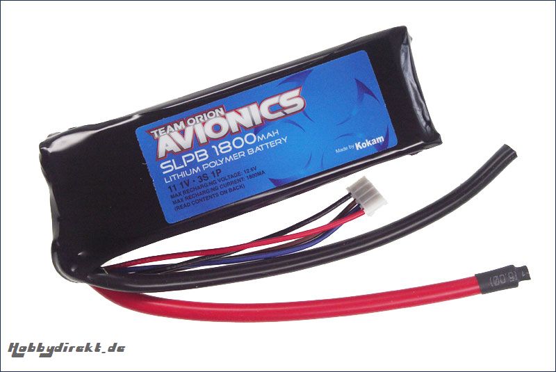 Avionics Lipo 30C SLP1800 mAh 11.1V Team Orion ORI60035