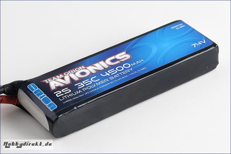 Avionics LiPo 4500mAh 7,4V (2S/35C) Team Orion ORI60104