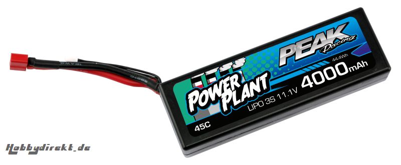 POWER PLANT PEAK LIPO 3S-11.1V-4000-45C-DEANS 12AWG Kyosho PEK00552