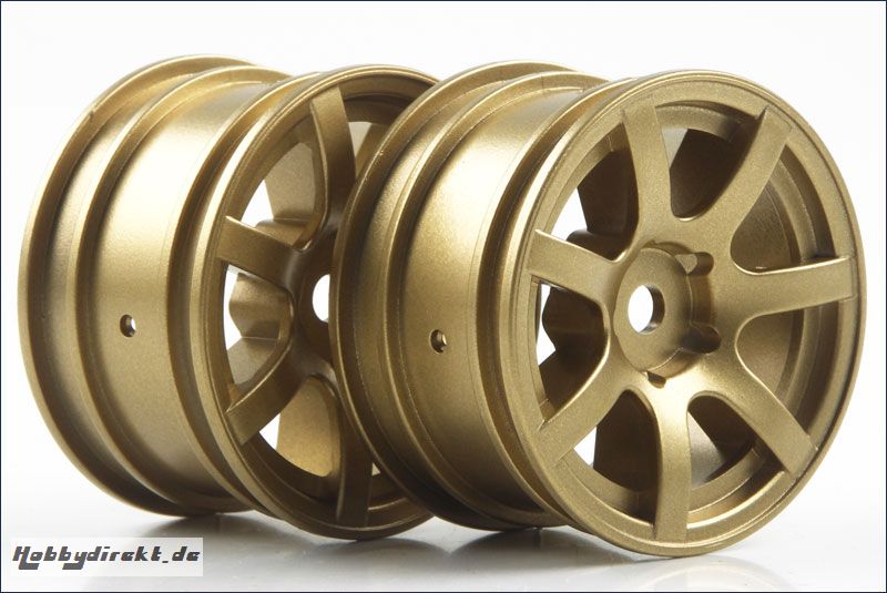 Felge 1:24, 7-Speichen, gold (2) Kyosho SDH-102GL