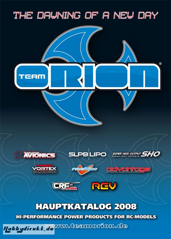 Hauptkatalog Team Orion 2008, deutsch Hype Kyosho TO-2008