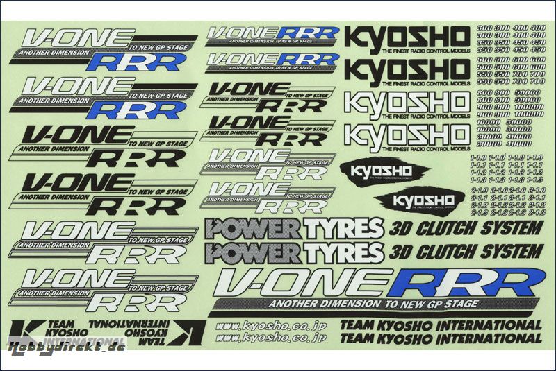 Dekorbogen V-One RRR Kyosho VZ-200-01