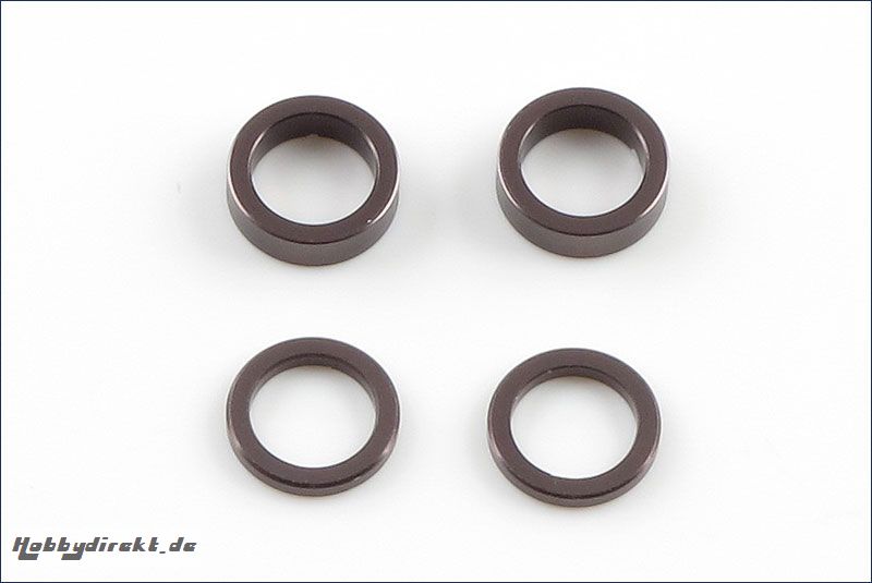 Scheiben Alu, 5x7x1mm, 2mm, grau (2) Kyosho W-0149GM