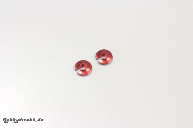 FEDERPLATTEN ALU TF7 (2) 14MM - ROT Kyosho W5307-07