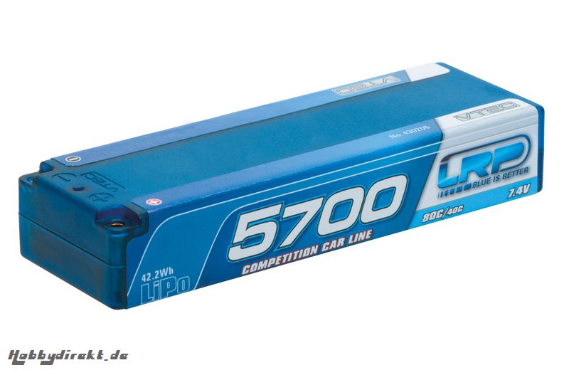 LiPo CCL Hardcase 5700 - 80C/40C - 7.4V LRP 430206