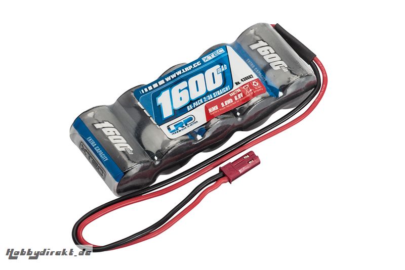 LRP RX-pack Straight - BEC 6.0V 1600mAh LRP 430602