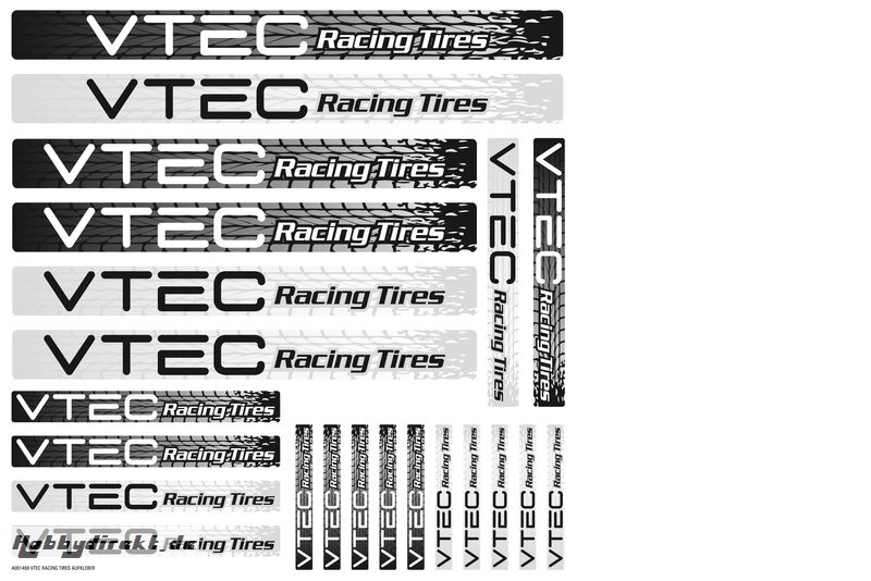 Aufkleberbogen VTEC Racing Tires LRP 62414