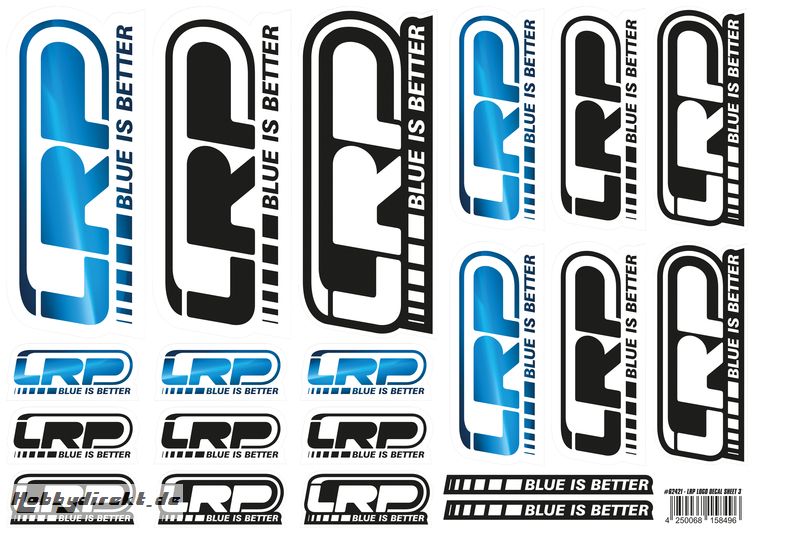 Aufkleberbogen LRP Logo DIN A4 3 LRP 62421