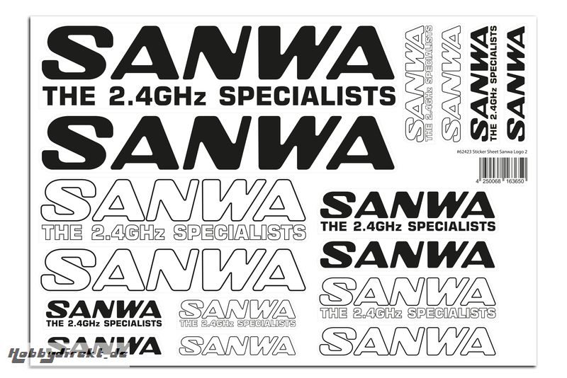 Aufkleberbogen Sanwa Logo 2 (DIN A4) LRP 62423