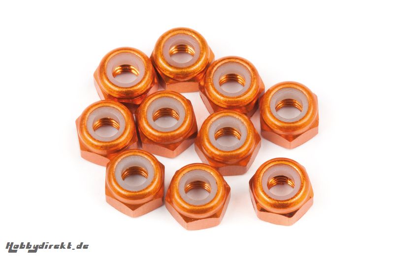 Alu Stoppmutter M3 (dünn/orange/10St) hpi racing H104120