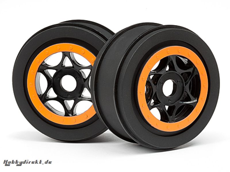 AH-64 Felge schwarz/orange (42x83mm/2St) hpi racing H107855