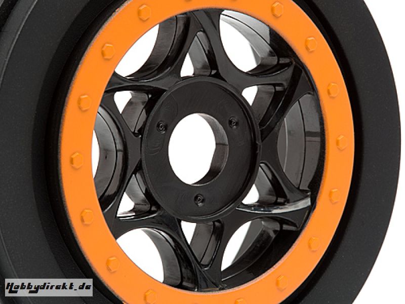 AH-64 Felge schwarz/orange (42x83mm/2St) hpi racing H107855