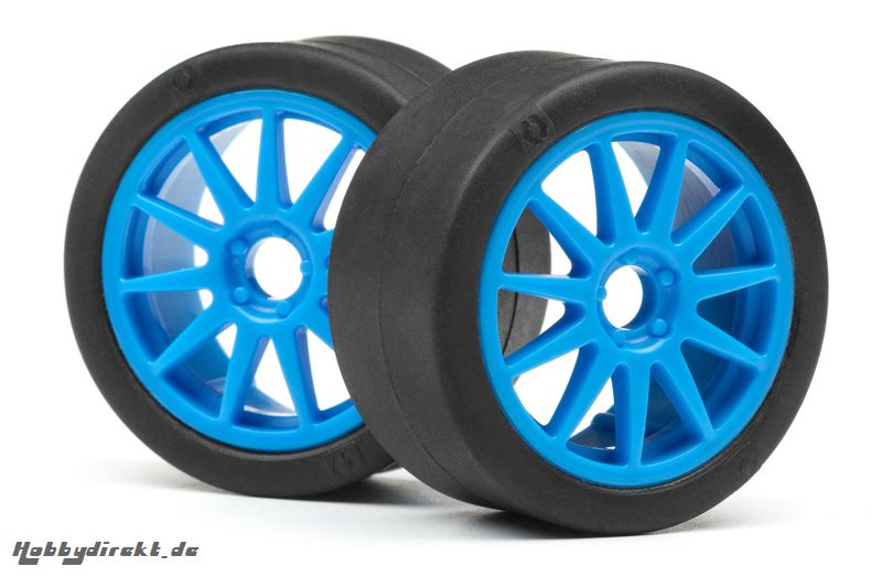 Slick R/Speedline F Set cyan (4St/Micro) hpi racing H115390