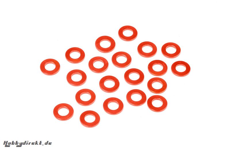 Aluminium Scheibe 3x6x0.75mm(orange/20S) hpi racing HB114488