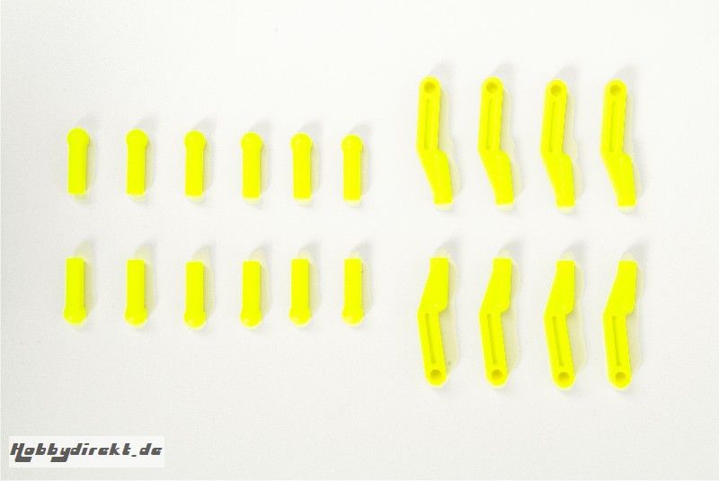 1/10th Scale Ball Cups (yellow) LRP J2027